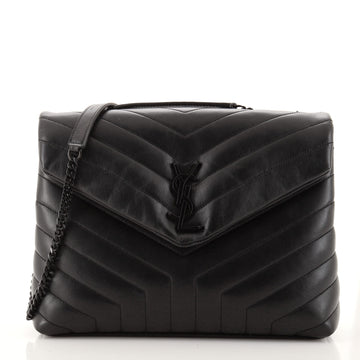 Saint Laurent LouLou Shoulder Bag Matelasse Chevron Leather Medium
