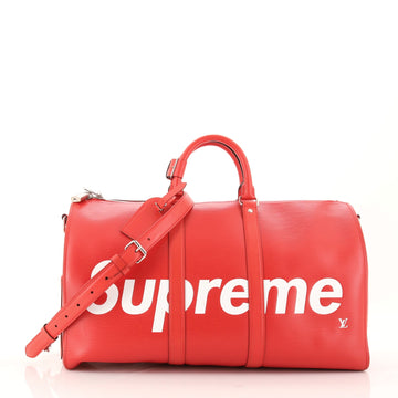Louis Vuitton Keepall Bandouliere Bag Limited Edition Supreme Epi Leather 45