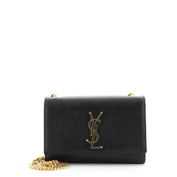 Saint Laurent Classic Monogram Crossbody Bag Grainy Leather Small
