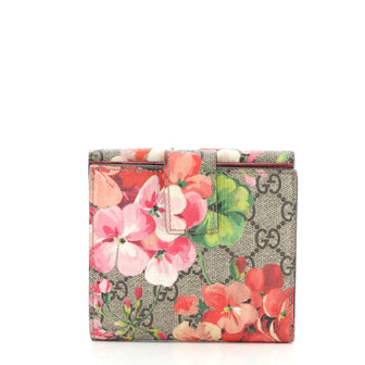 Gucci French Flap Wallet Blooms Print GG Coated Canvas
