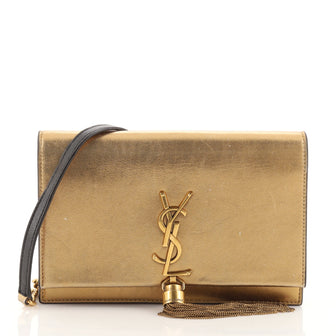 Saint Laurent Classic Monogram Tassel Chain Wallet Leather