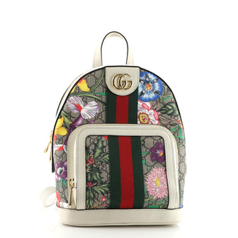 Gucci Ophidia Backpack Flora GG Coated Canvas Small
