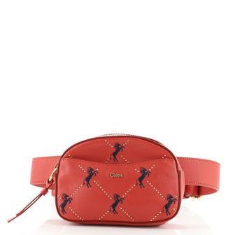 Chloe Belt Bag Studded Embroidered Leather Small