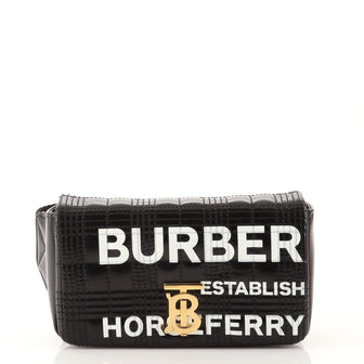 Burberry Lola Bum Bag Quilted Printed Coated Canvas