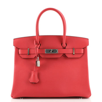 Hermes Birkin Handbag Pink Epsom with Palladium Hardware 30
