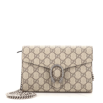 Gucci Dionysus Chain Wallet GG Coated Canvas Small