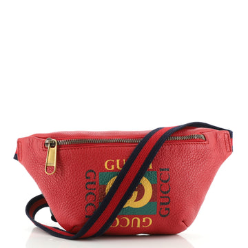 Gucci Logo Belt Bag Printed Leather Small