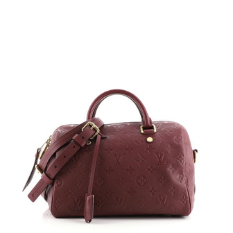 Louis Vuitton Speedy Bandouliere Bag Monogram Empreinte Leather 25