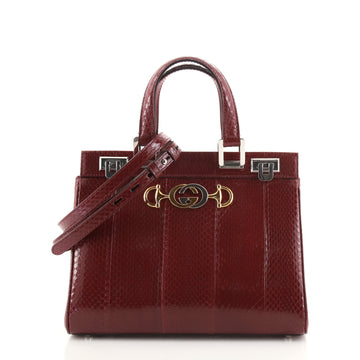 Gucci Zumi Top Handle Bag Python Small