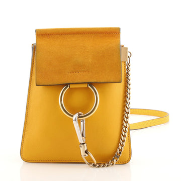 Chloe Faye Bracelet Crossbody Bag Leather and Suede Mini