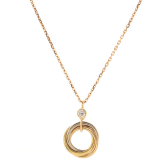 Cartier Trinity Pendant Necklace 18K Tricolor Gold with Diamond
