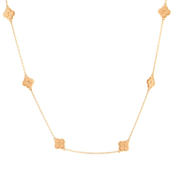 Van Cleef & Arpels Sweet Alhambra 16 Motifs Necklace 18K Rose Gold