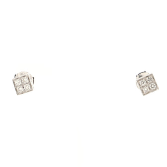 Bvlgari Lucea Stud Earrings 18K White Gold with Diamonds