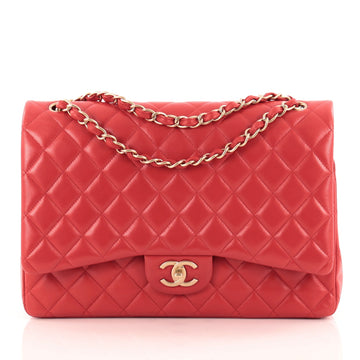 Chanel Classic Double Flap Bag Quilted Lambskin Maxi