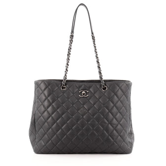 Chanel Classic CC Shopping Tote Quilted Calfskin Large