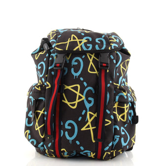Gucci Techpack Backpack GucciGhost Print Canvas