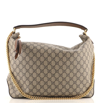 Gucci Chain Hobo GG Coated Canvas Large