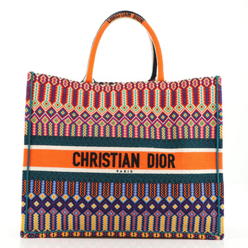 Christian Dior Book Tote Embroidered Canvas