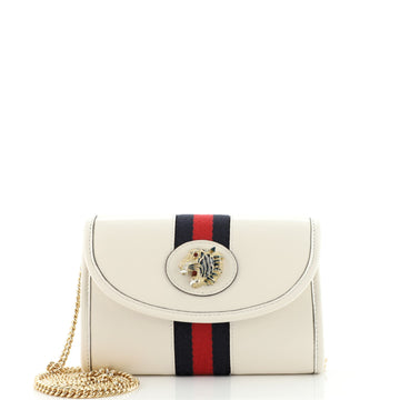 Gucci Rajah Web Chain Shoulder Bag Leather Mini