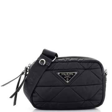Prada Padded Shoulder Bag Quilted Tessuto Small