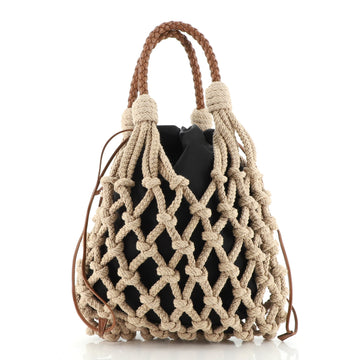 Prada Fishnet Tote Woven Cord