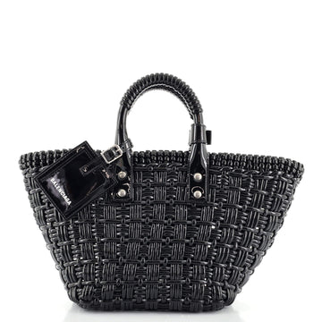 Balenciaga Bistro Panier Bag Woven Faux Leather XS