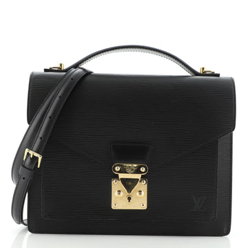 Louis Vuitton Monceau Compartment Handbag Epi Leather