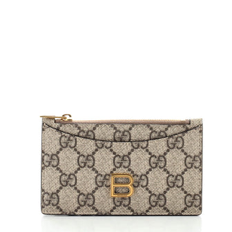 Gucci x Balenciaga The Hacker Project Zip Card Case GG Coated Canvas