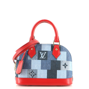 Louis Vuitton Alma Handbag Damier and Monogram Patchwork Denim BB