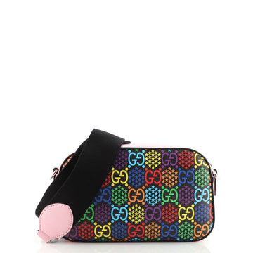 Gucci Camera Crossbody Bag Psychedelic Print GG Coated Canvas Small