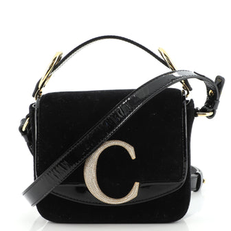 Chloe C Flap Bag Velvet Mini