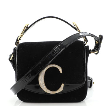 Chloe C Flap Bag Velvet Mini