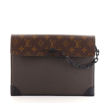 Louis Vuitton Pochette Voyage Steamer Leather and Monogram Canvas