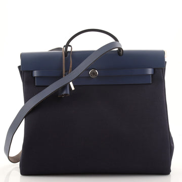 Hermes Herbag Toile and Leather MM