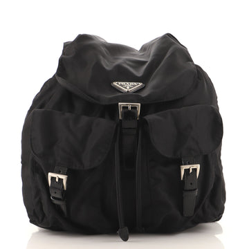 Prada Double Front Pocket Backpack Tessuto Medium
