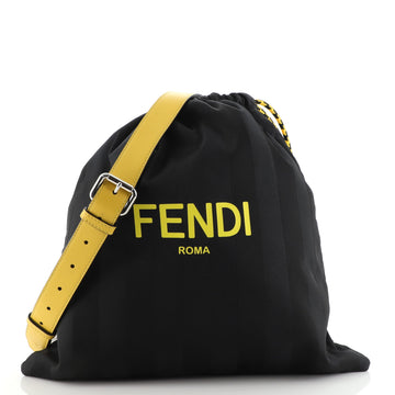 Fendi Pack Pouch Crossbody Bag Pequin Nylon Medium