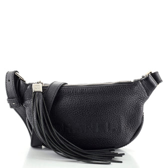Chanel Lax Crossbody Bag Pebbled Leather