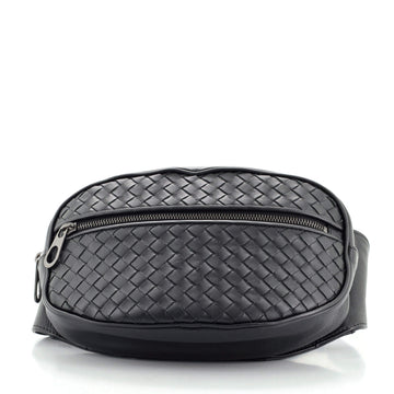 Bottega Veneta Front Zip Belt Bag Intrecciato Nappa