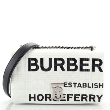 Burberry Lola Shoulder Bag Quilted Printed Coated Canvas Small
