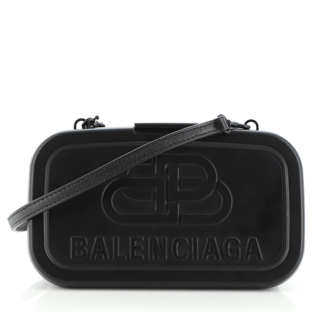 Balenciaga Logo Lunch Box Bag Plastic Black 1102261