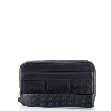 Bottega Veneta Zip Around Wristlet Wallet Perforated Leggero Leather Long