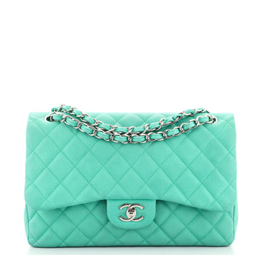 Chanel Classic Double Flap Bag Quilted Caviar Jumbo