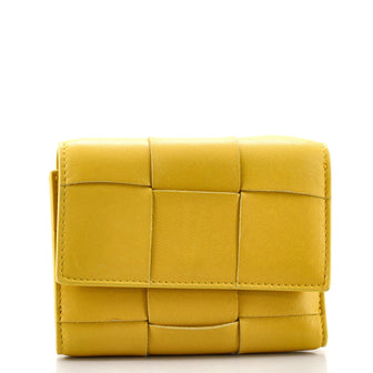 Bottega Veneta Trifold Wallet Maxi Intrecciato Leather Mini