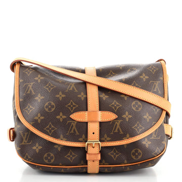 Louis Vuitton Saumur Handbag Monogram Canvas 30