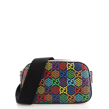 Gucci Camera Crossbody Bag Psychedelic Print GG Coated Canvas Small