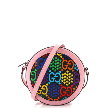 Gucci Round Shoulder Bag Psychedelic Print GG Coated Canvas