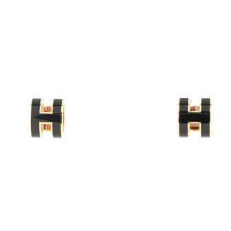 Hermes Pop H Stud Earrings Metal and Enamel