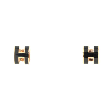 Hermes Pop H Stud Earrings Metal and Enamel