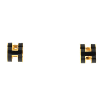 Hermes Pop H Stud Earrings Metal and Enamel