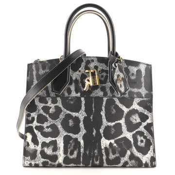 Louis Vuitton City Steamer Handbag Wild Animal Print Canvas EW